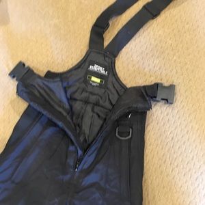 One piece snow overall.